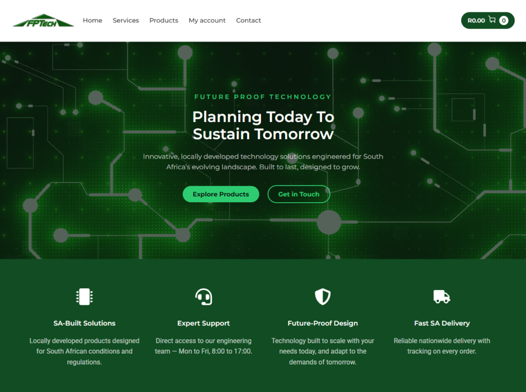 fptech website screenshot